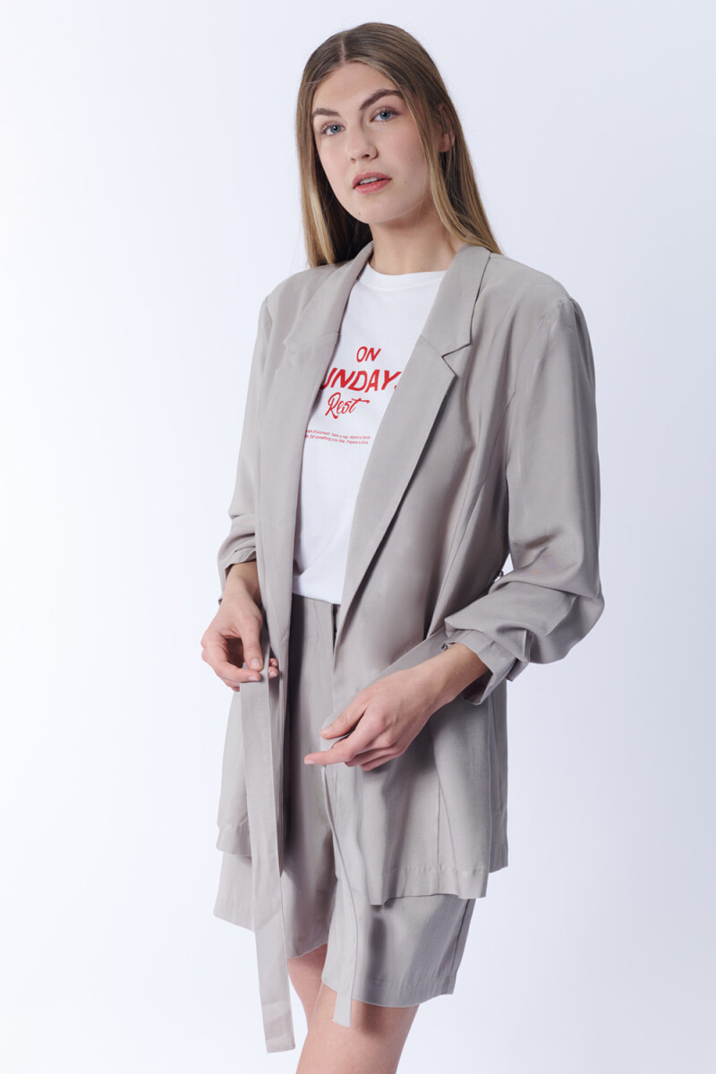 Blazer liviano Beige Grisaceo