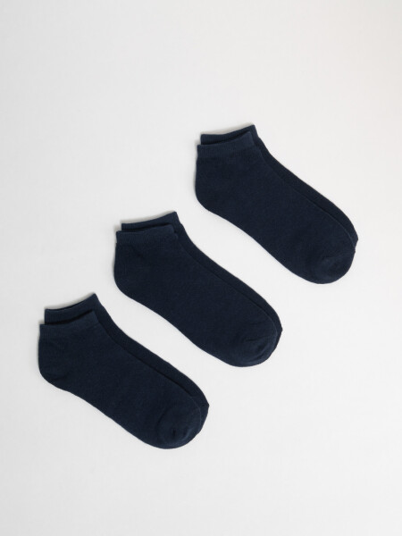 Pack x 3 medias tobillera Azul
