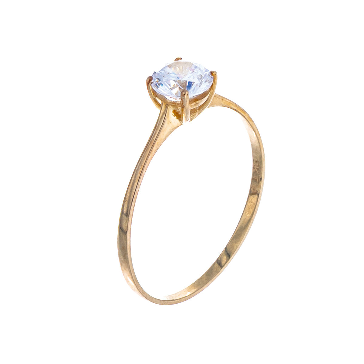 Anillo de oro 9 ktes con circonia CINTILLO 