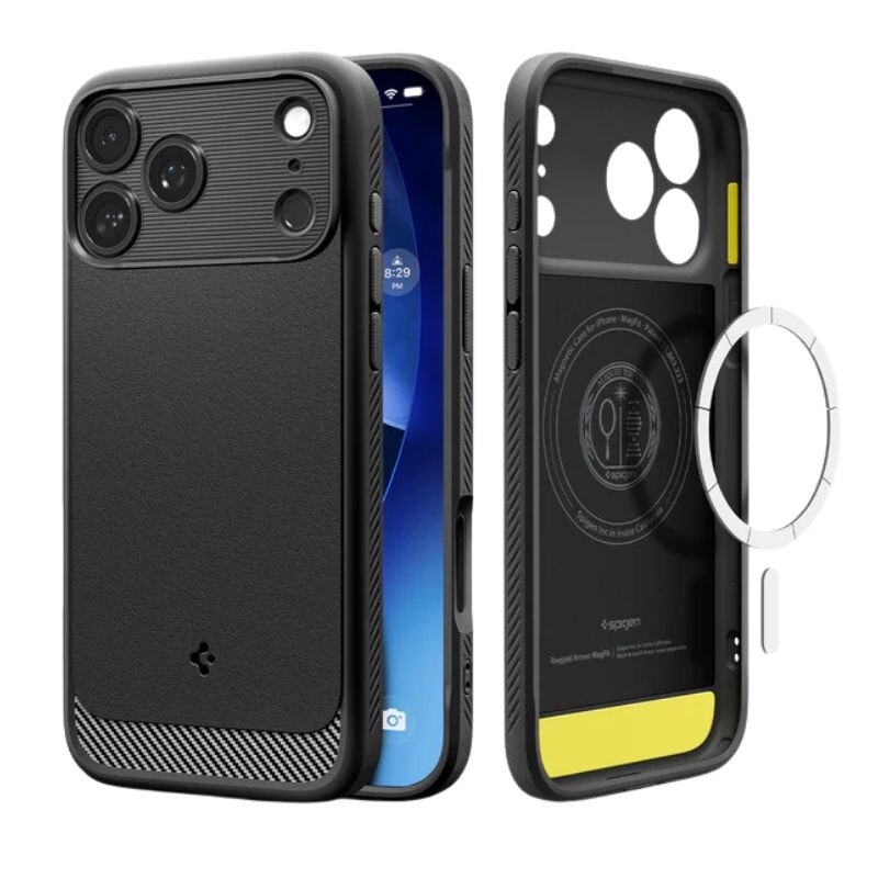 Case Spigen iPhone 17 Pro Max Rugged Armor MagFit Gray 09887 USA Case Spigen iPhone 17 Pro Max Rugged Armor MagFit Gray 09887 USA