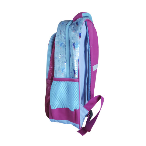 Mochila Infantil 3D Tafeta Grande 40 x 30 cm Frozen VIOLETA
