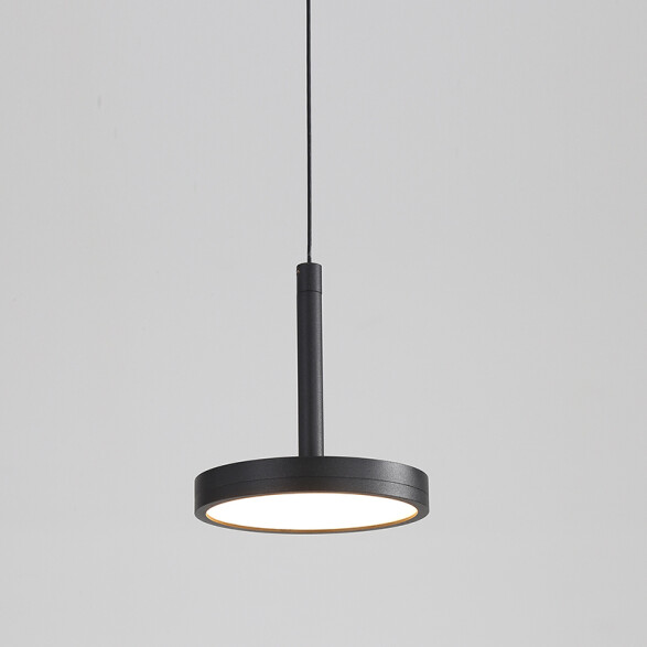 Colgante LED negro 7,5W cálido CORVUS Ø120mm BA0200