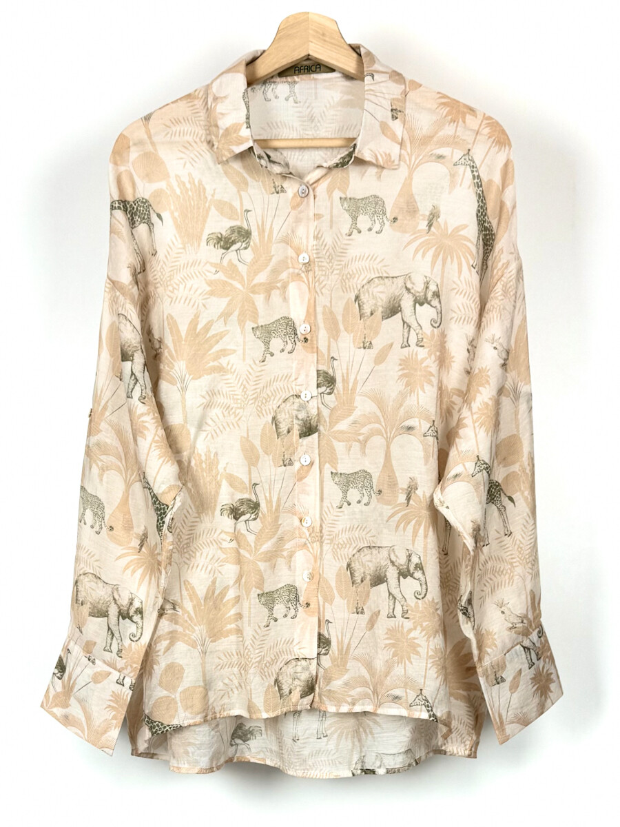 CAMISA RAYON MIEL - BEIGE 