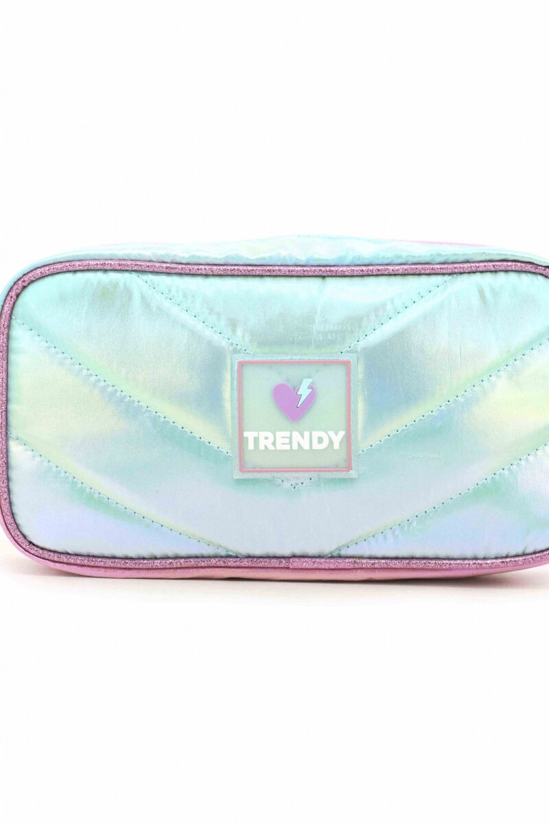 Cartuchera tornasolada Celeste