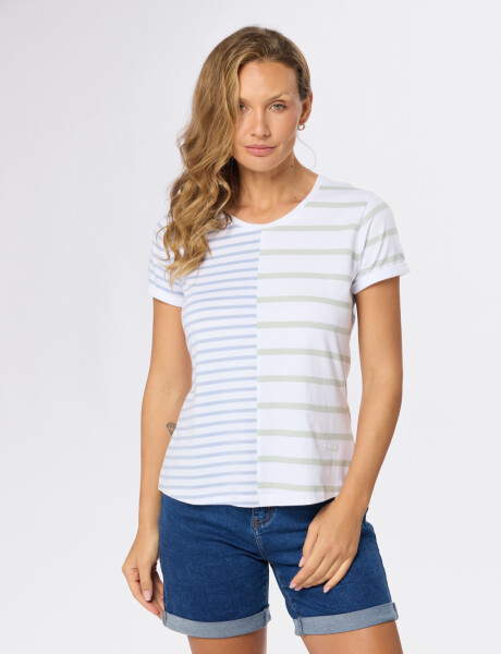 REMERA RAYADA Blanco