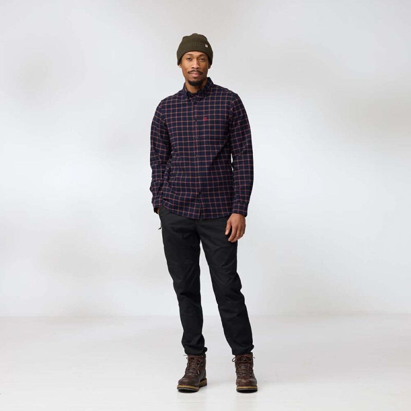 Camisa Fjallraven Ovik Flannel Shirt M Hombre Dark Grey