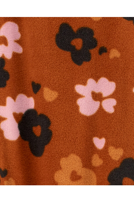 Pijama una pieza de micropolar con pie diseño floral 0