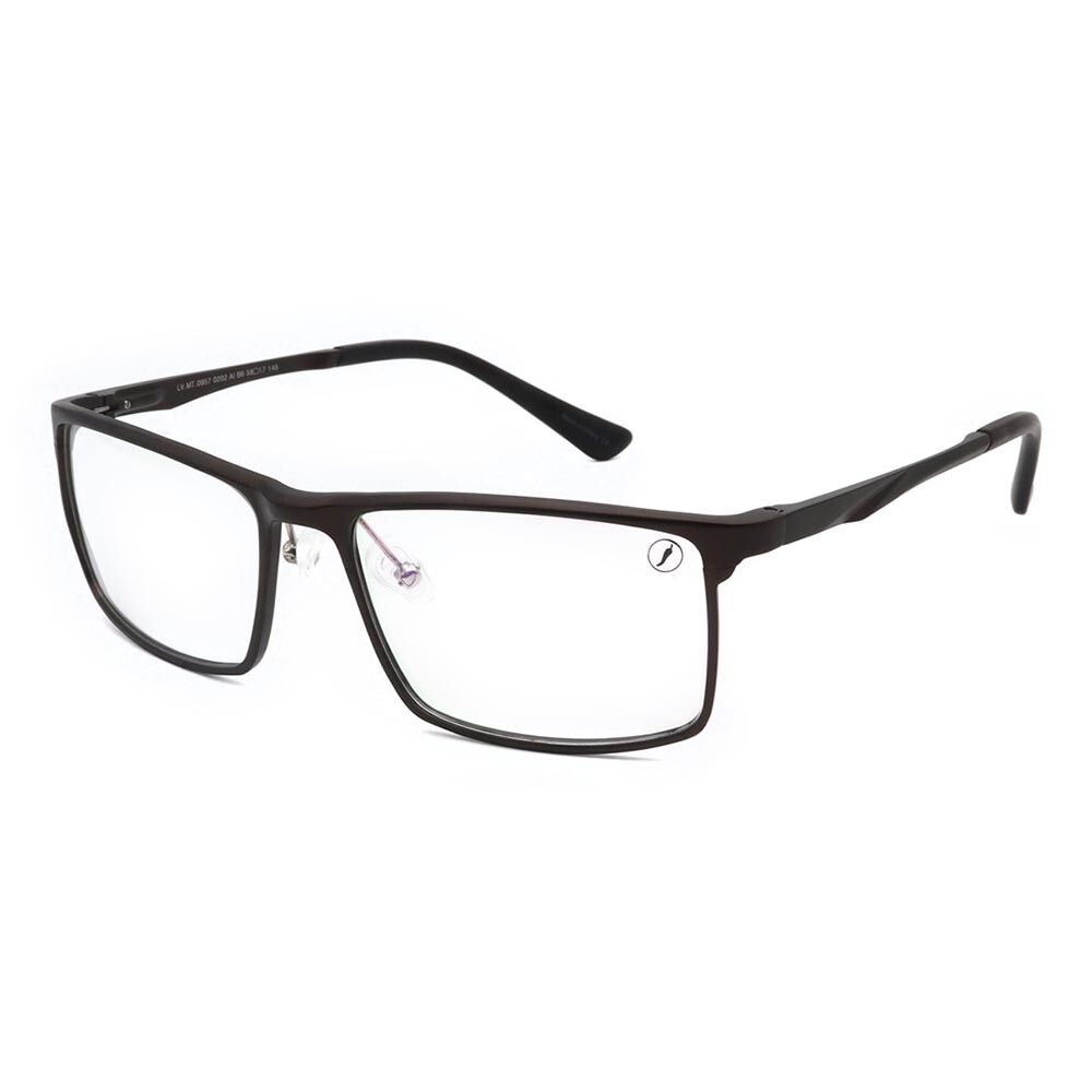 Lentes De Vista Grau Cuadrado De Aluminio Marrón/Marrón