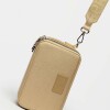 Bandolera New Penny en efecto cuero zaffiano Oro