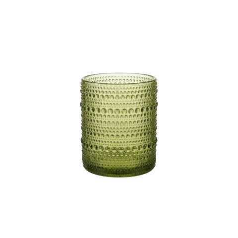 VASO DE VIDRIO VERDE 8X10CM Unica