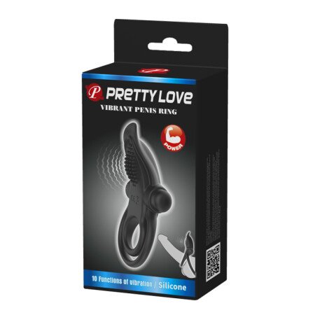 Anillo Vibrador Penis Ring Pretty Love Negro