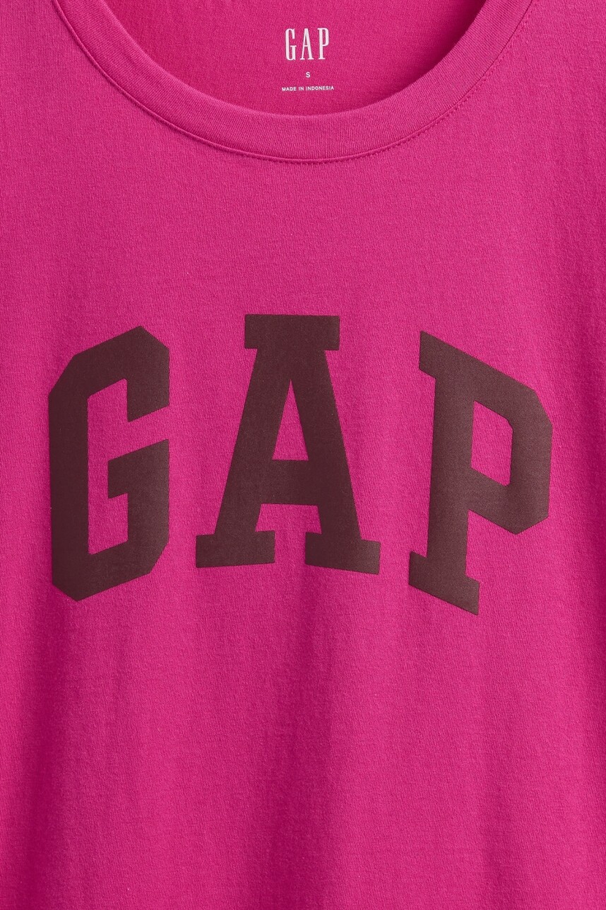Remera Logo Gap Manga Corta Mujer Pure Pink