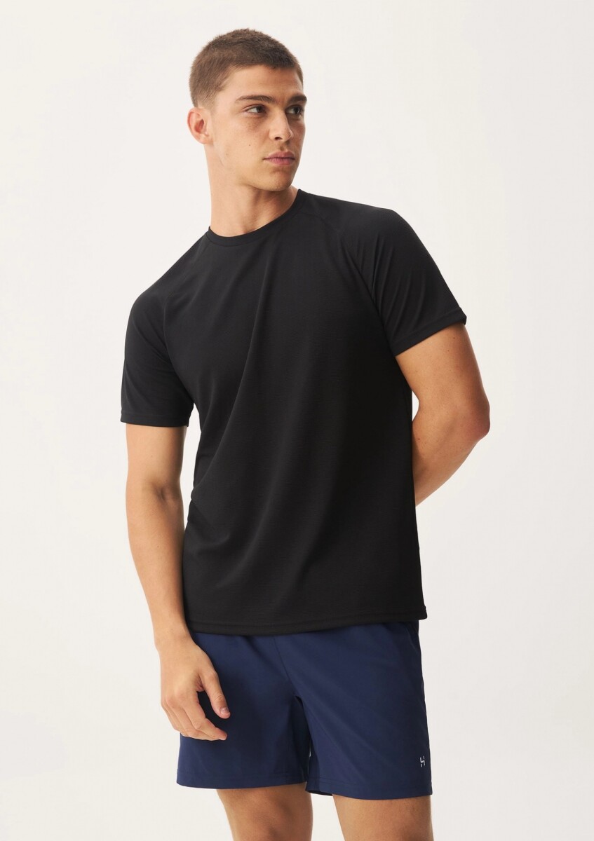 CAMISETA DEPORTIVA MANGA CORTA - NEGRO 