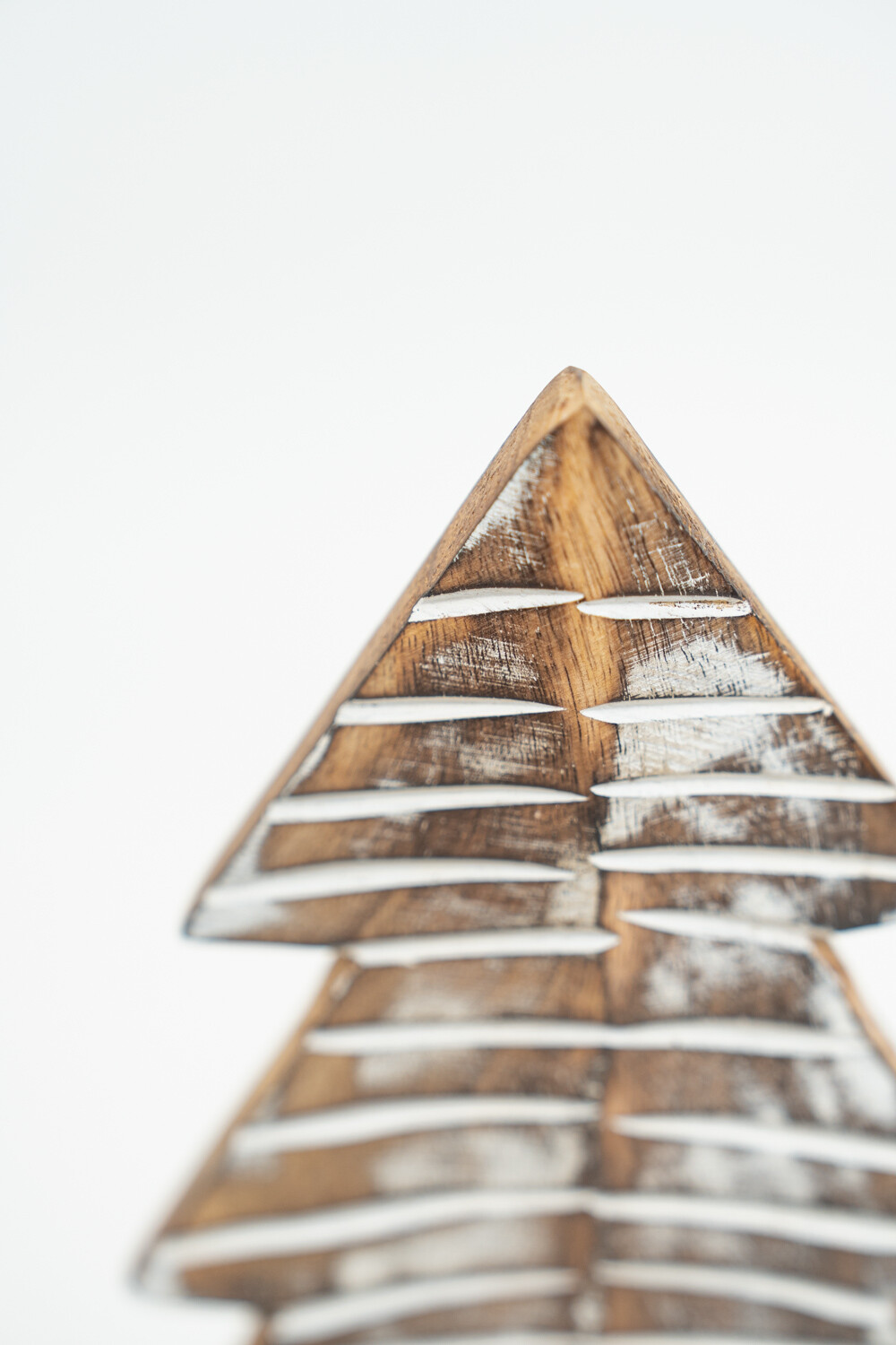 Deco Navidad árbol De Madera Tallado Color Unico