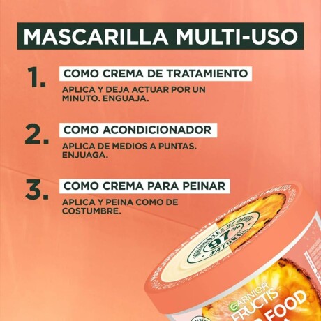 Fructis Hair Food Tratamiento Piña 350ml Fructis Hair Food Tratamiento Piña 350ml