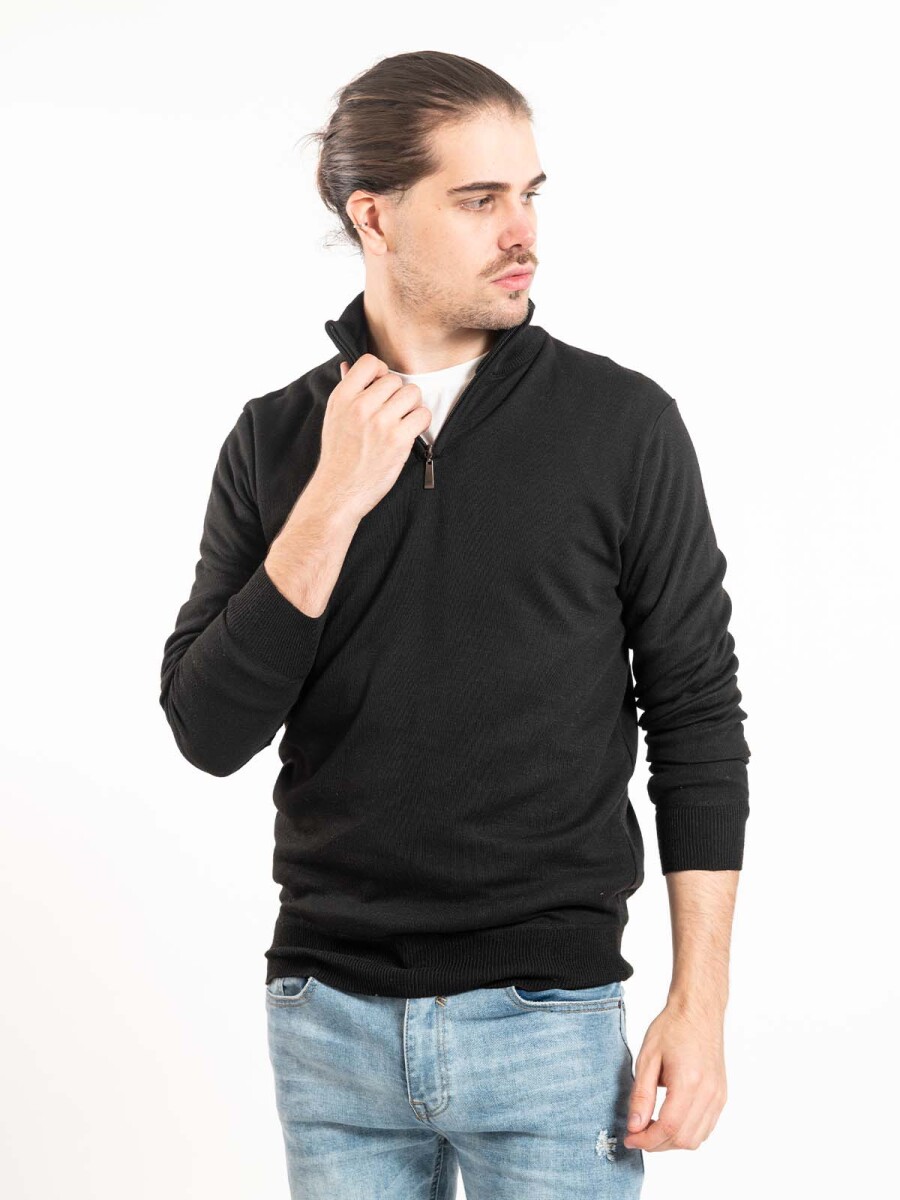 Remera con cierre - Black 