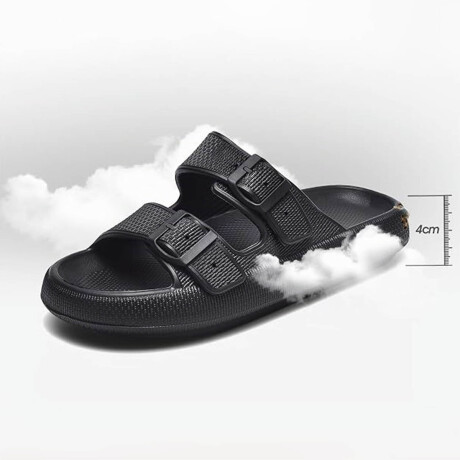 Sandalia Chancleta Hebilla Antideslizante Cómoda Negro