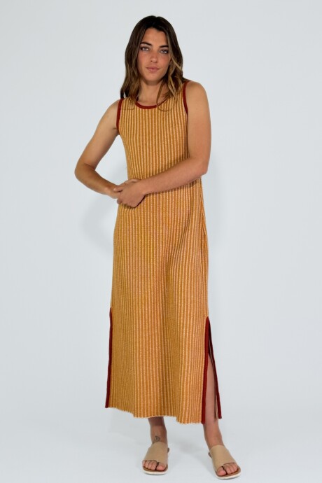VESTIDO LOTO Mostaza