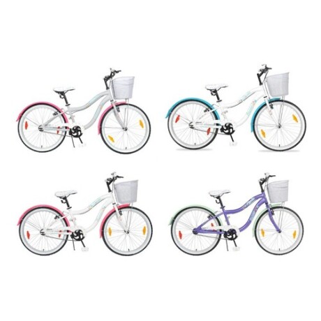 Bicicleta Baccio Mystic rodado 24 Violeta/Verde