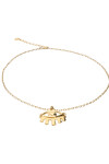 COLLAR CORTO DE ALEACIÓN DE METALES BAÑADO EN ORO DE 18K CON DETALLE DE OJO PEQUEÑO Colgante