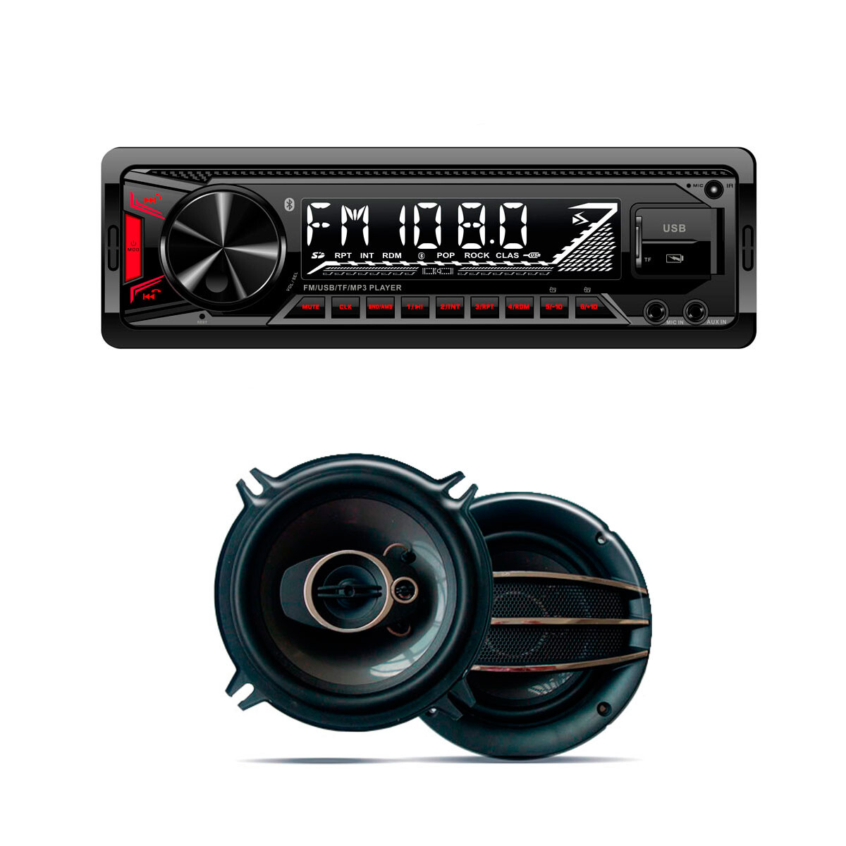 RADIO COMBO KIT RADIO SWC.1775 + PARLANTES 4 PULGADAS 