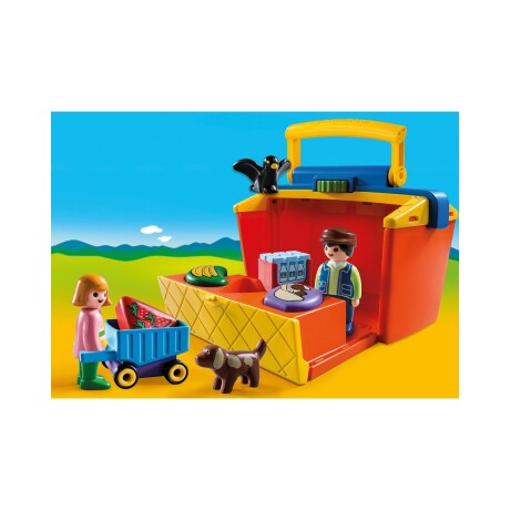 Set Playmobil 1.2.3 mercado en maletín con accesorios para jugar Set Playmobil 1.2.3 mercado en maletín con accesorios para jugar