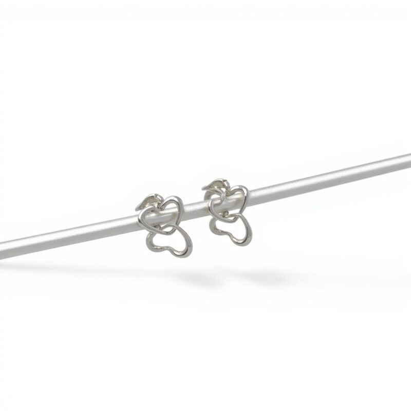 Caravanas Corazón enlazado-Plata 925-Sin piedra-CA3488 sinpiedra