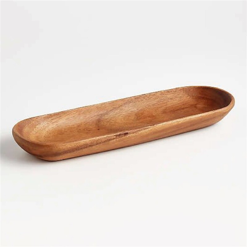 Bandeja Oval De Madera P/Pan Frances BANDEJA OVAL P/PAN FRANCES MADERA 41X10X2.5CM