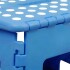 Banco Plegable Multiuso Resistente Banquito 32 Cm Alto 90 Kg Color Variante Azul