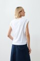 Musculosa con vainillas blanco