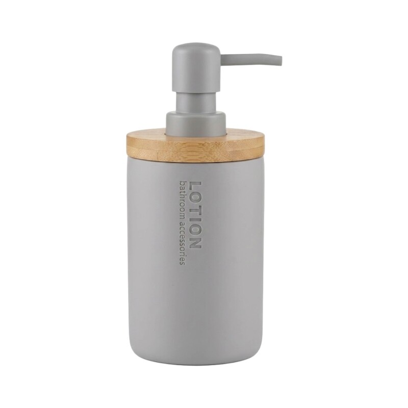 DISPENSADOR GRIS CL/BAMBU 280ML P/JABON Unica