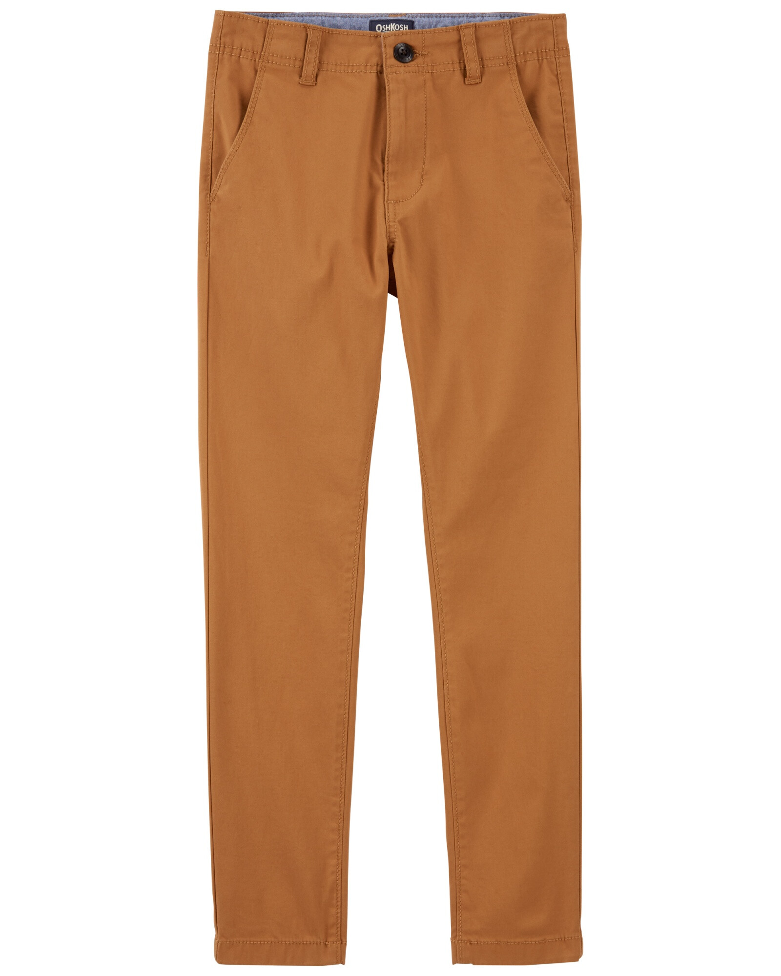 Pantalón de algodón clásico elastizado. Talles 6-14 Sin color