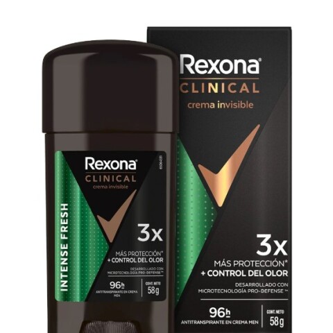 Rexona Clinical invisible antitranspirante Intense Fresh en barra