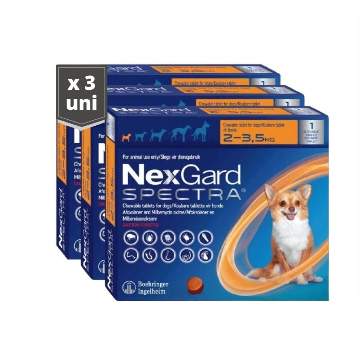 Nexgard Spectra Para Perros 2 a 3.5Kg - 3unidades 