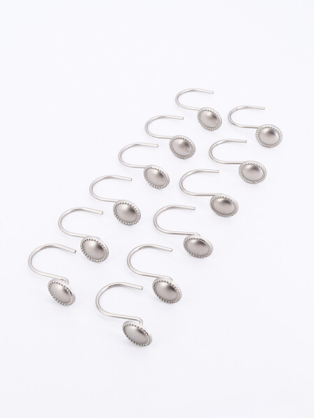 GANCHOS CORTINA METALICOS PLATEADO