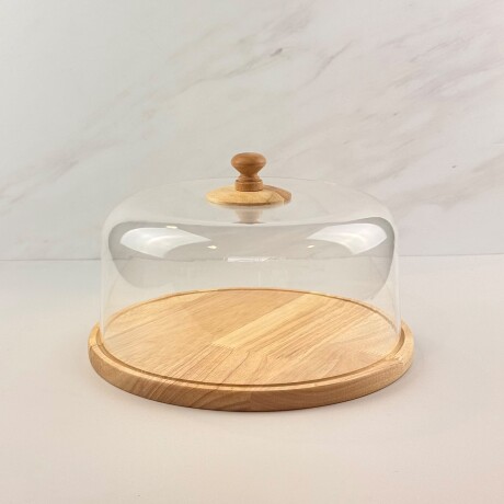 Campana para Tortas con Base de Madera de Bambú y Tapa Acrílica – Ø 26,5 cm x Alto 16cm Campana para Tortas con Base de Madera de Bambú y Tapa Acrílica – Ø 26,5 cm x Alto 16cm