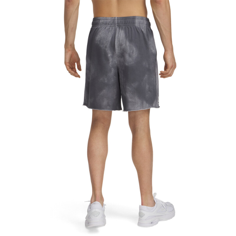 UA Rival Terry AOP8inShortQ1-GRY GRY-025