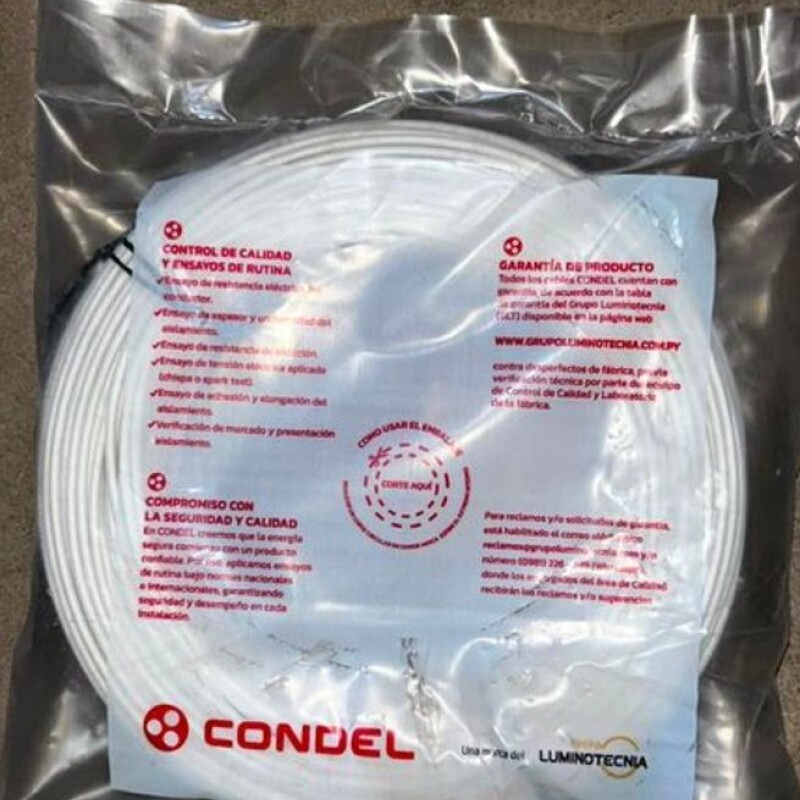 CABLE MULTIFILAR 6,00MM2 BLANCO CONDEL CABLE MULTIFILAR 6,00MM2 BLANCO CONDEL