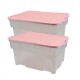 Set x2 Caja organizadora 65 lts ROSADO