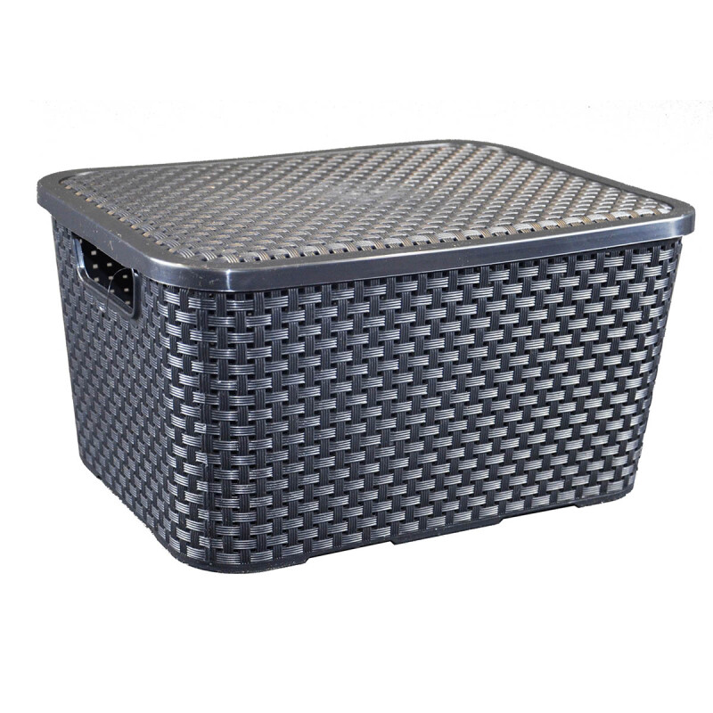 Caja ratan 15 lts NEGRO