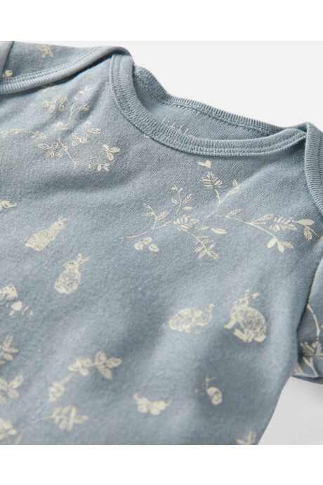 Pack tres bodies de algodón orgánico, diseño floral Sin color