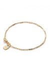 PULSERA CON BOLAS Y PIEZAS ALARGADAS BAÑADA EN ORO 18K Pulsera