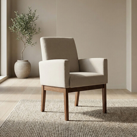 Butaca Claudia - Tela Rústica 290-G2 (Beige)