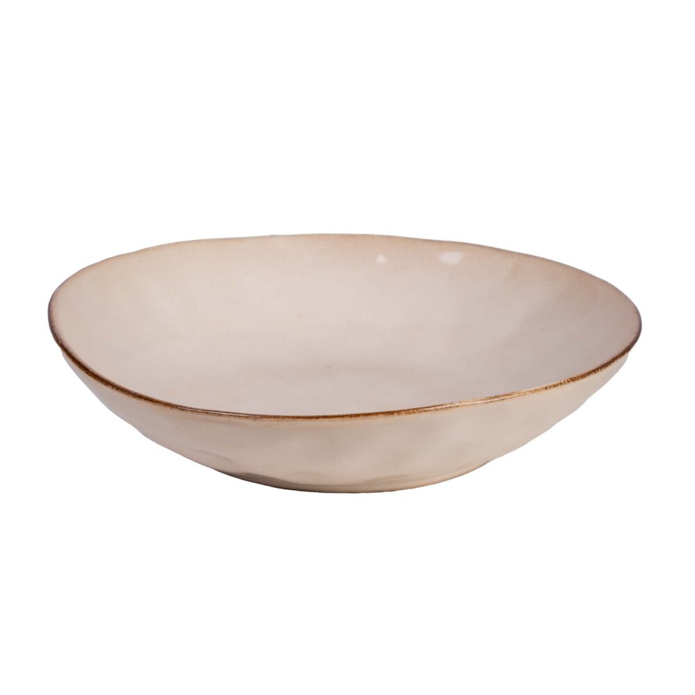 BOWL 21CM RONNIE CERAMICA NATURAL-BEIGE CREMA