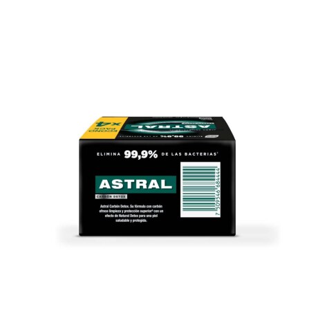 Jabón de Tocador Astral Carbón Detox 125 G 4 U Jabón de Tocador Astral Carbón Detox 125 G 4 U