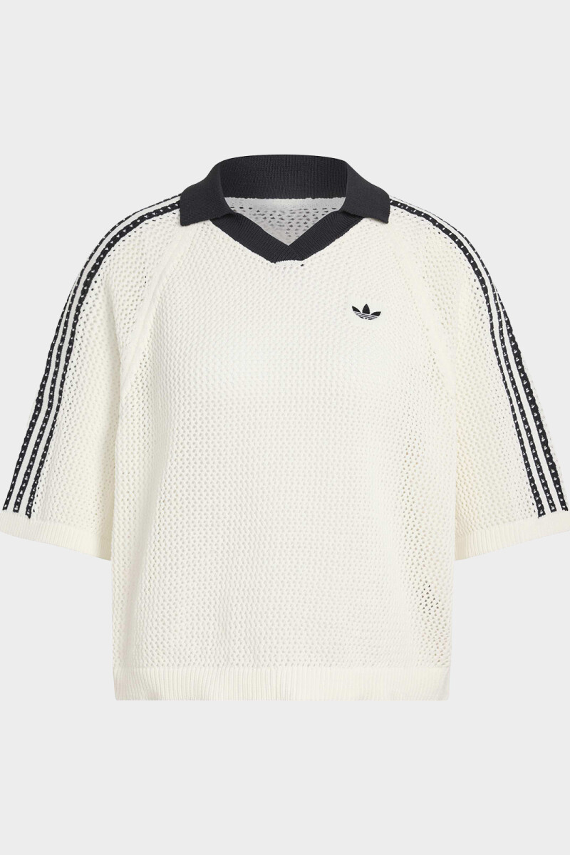 CROCHET POLO Blanco