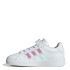 Championes de Niños Adidas Grand Court 3.0 Velcro Blanco - Rosado