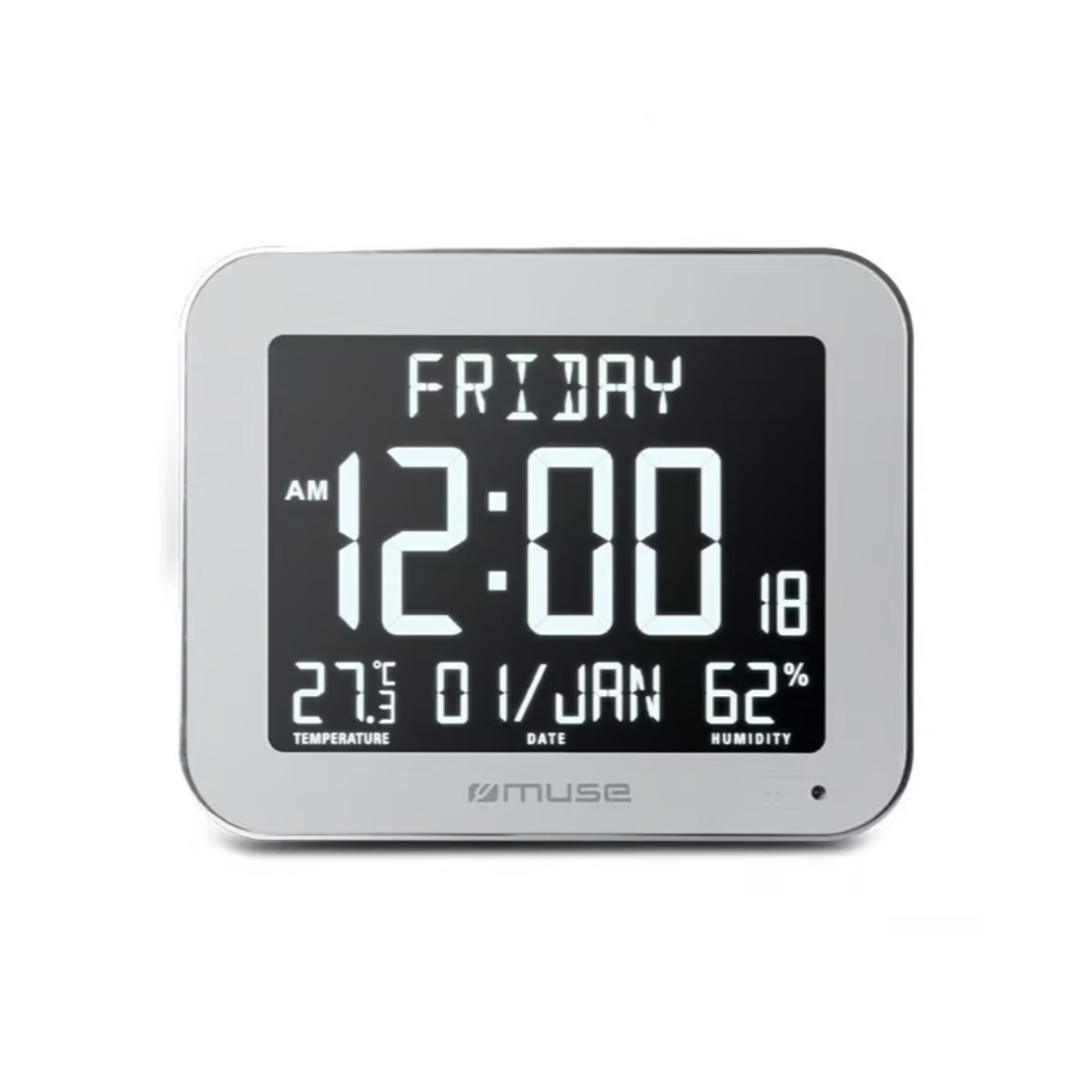 Reloj De Pared Muse M-090wmc Con Pantalla Lcd 