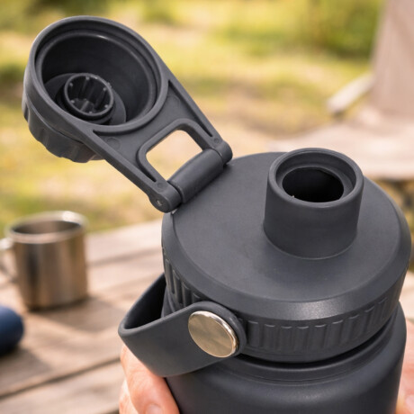 Botella térmica 600ml con tapa rosca y asa Azul