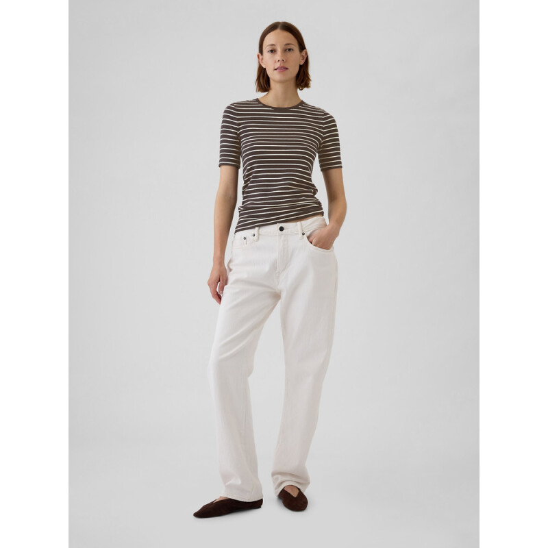 SS MOD CREW BROWN STRIPE